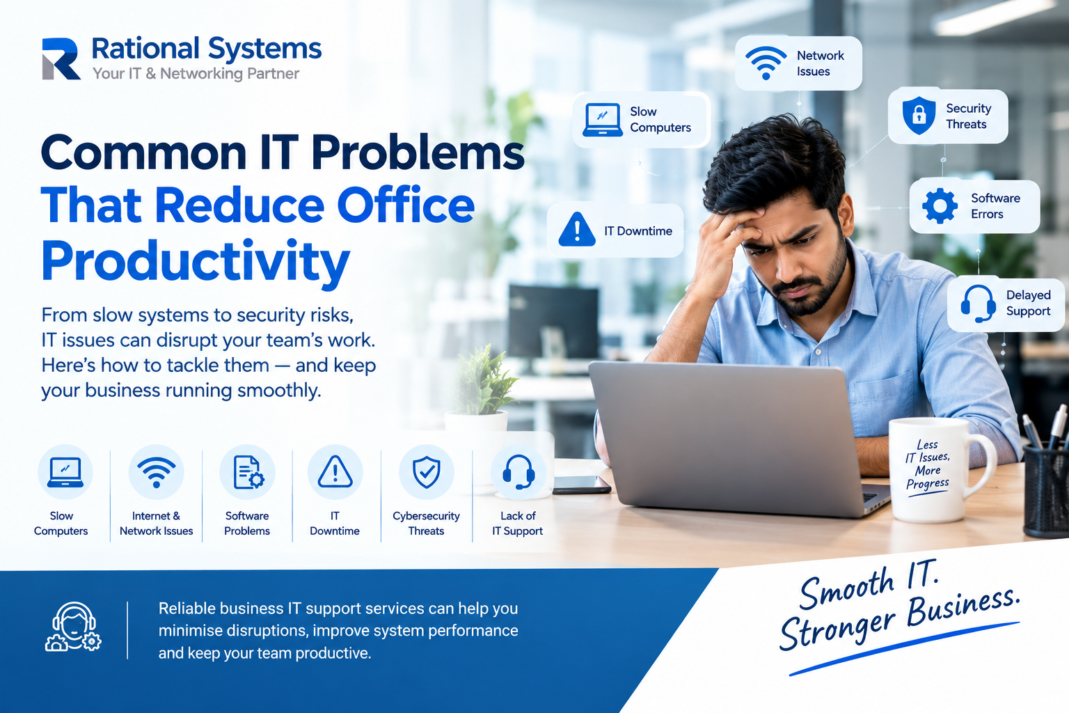 Common IT Problems That Reduce Office Productivity